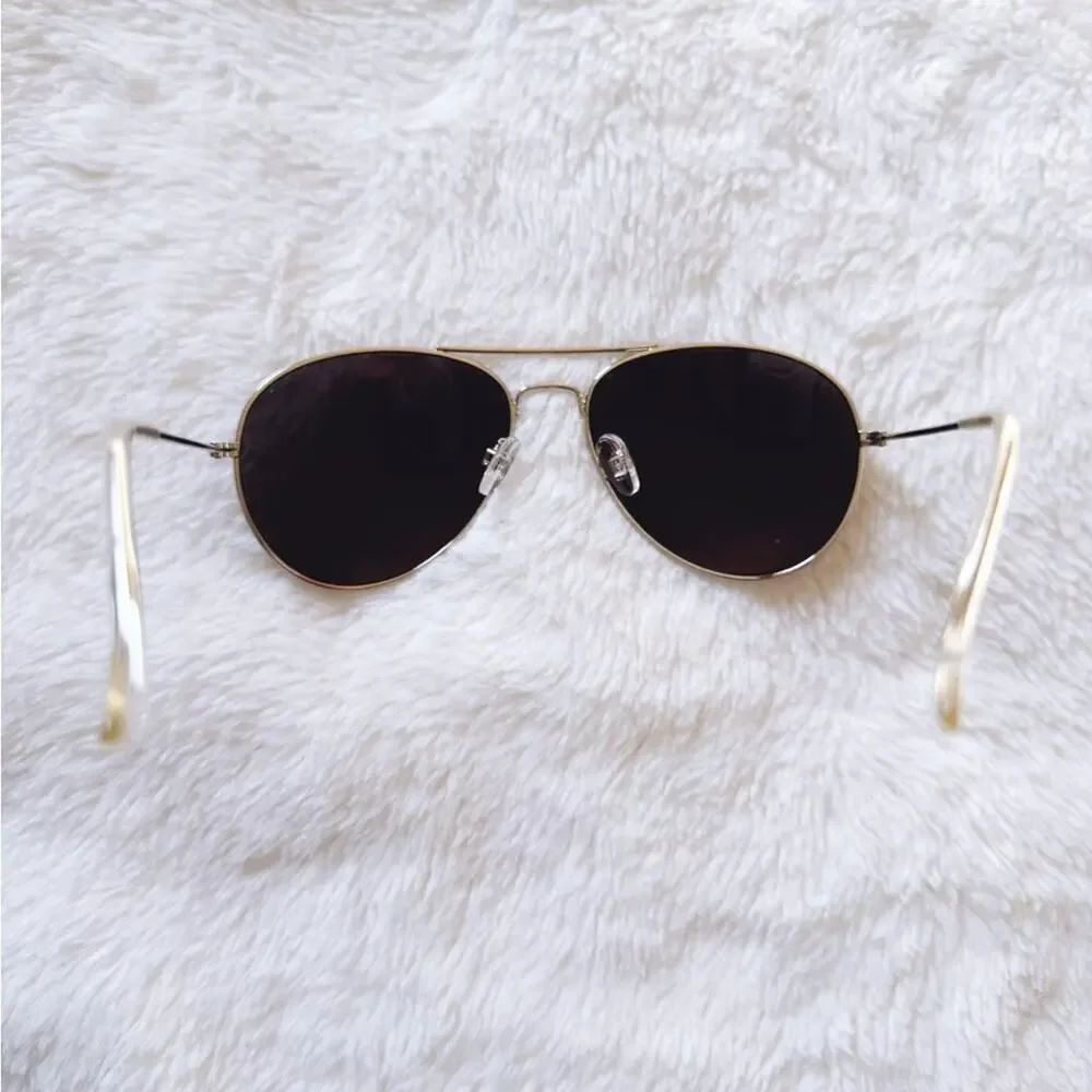 Francine Silver W/ Mirrored Lenses Aviator Sunglasses - Picture 9 of 12